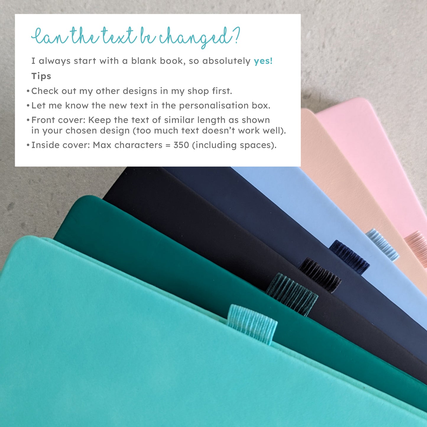 Personalised Name Notebook - Cursive Font