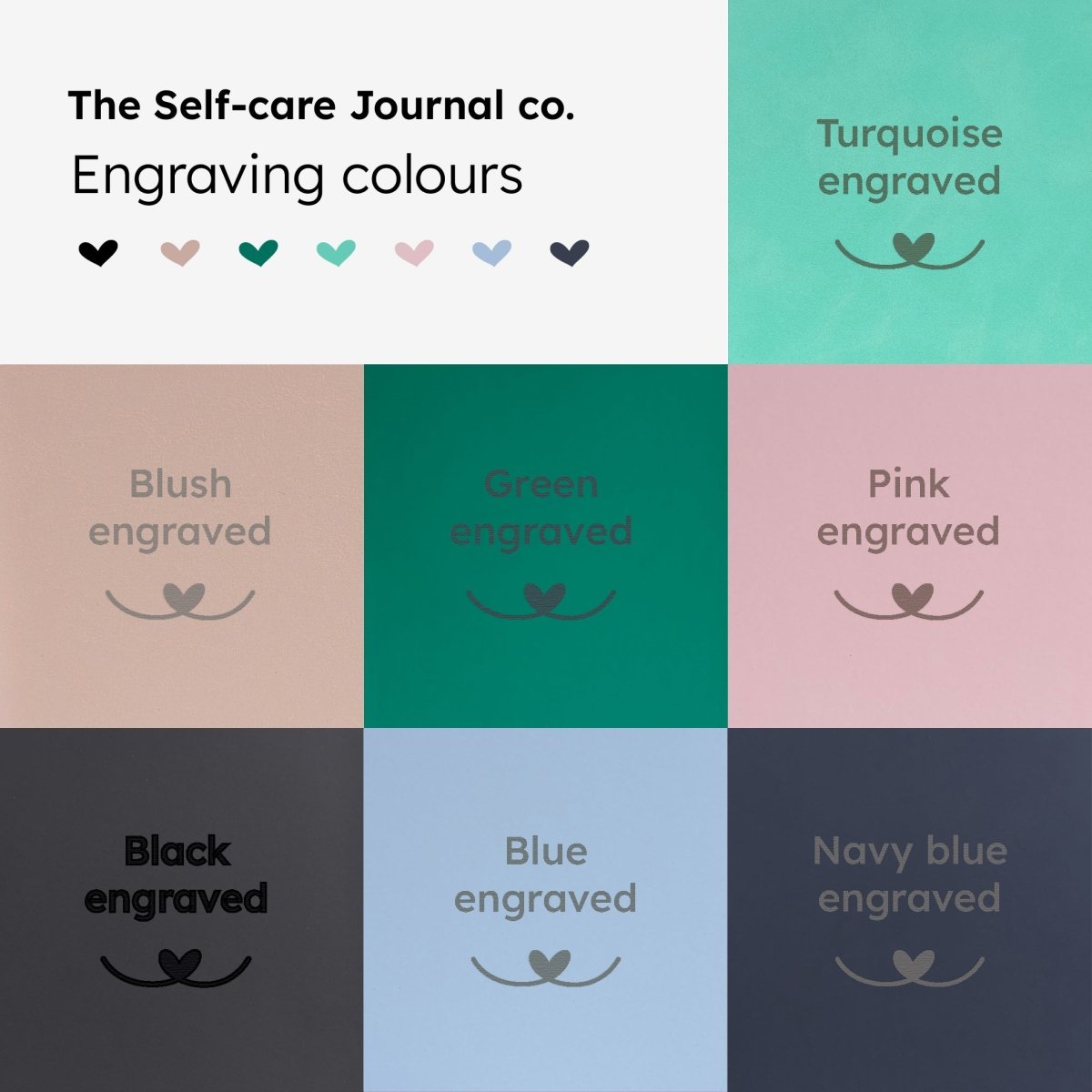 Personalised Name Notebook - Cursive Font - NBK - 009 - TUR - The Self - care Journal co