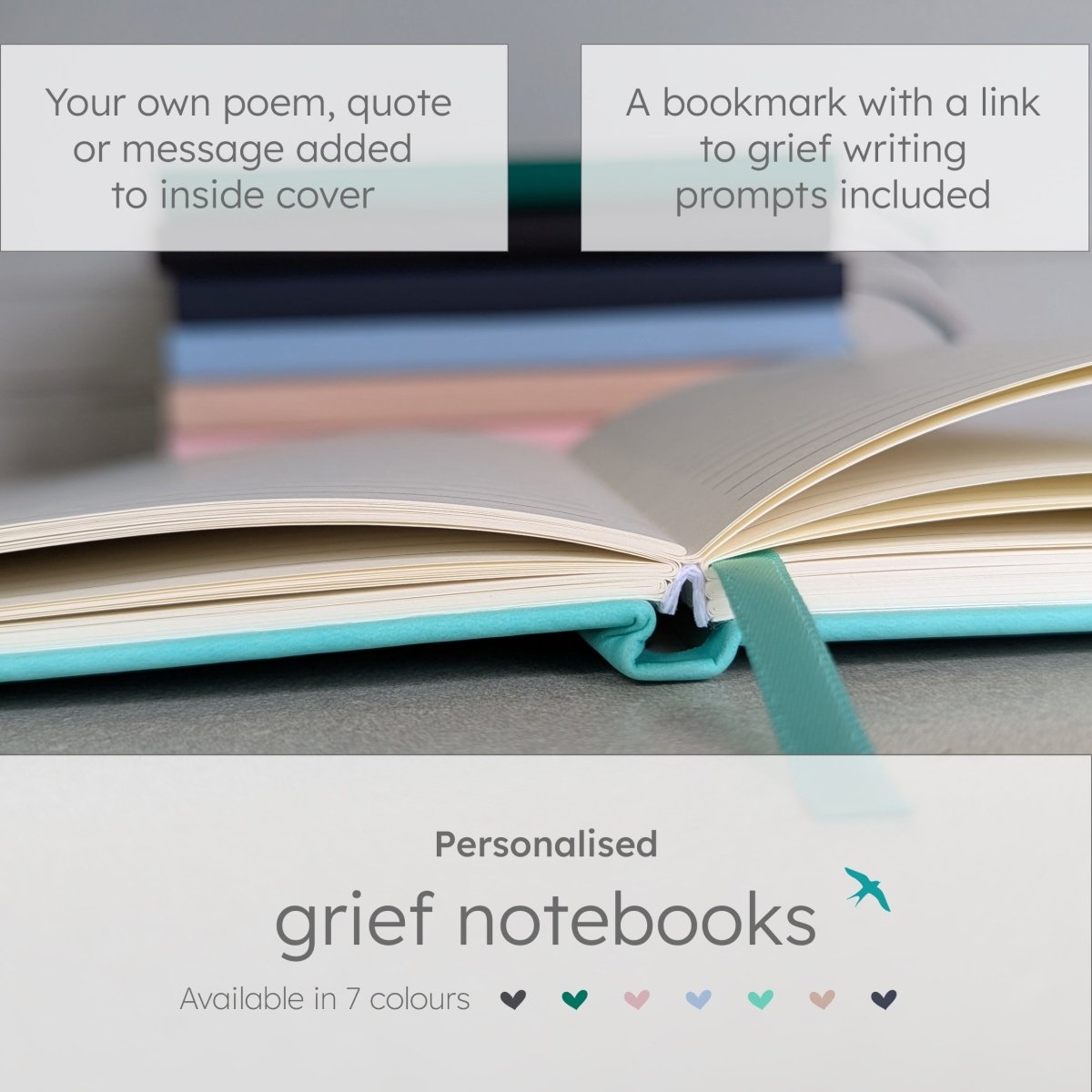 Engraved Baby Loss Memorial Journal For Grief With Pen - NBK - 010 - TUR - The Self - care Journal co