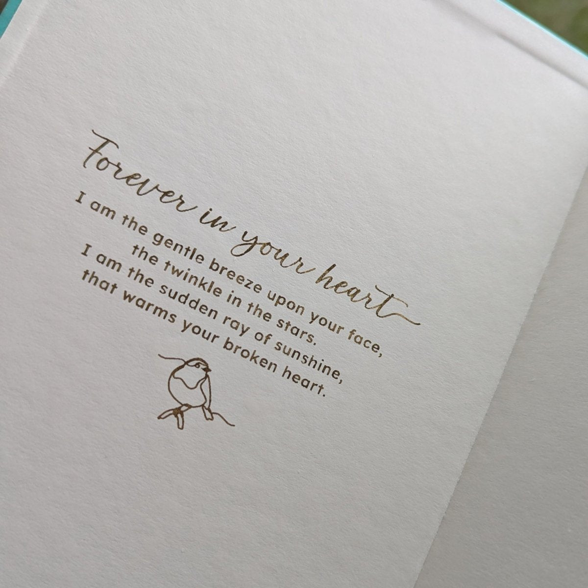 Robins Appear Grief Notebook with Matching Pen - NBK - 018 - BLU - The Self - care Journal co