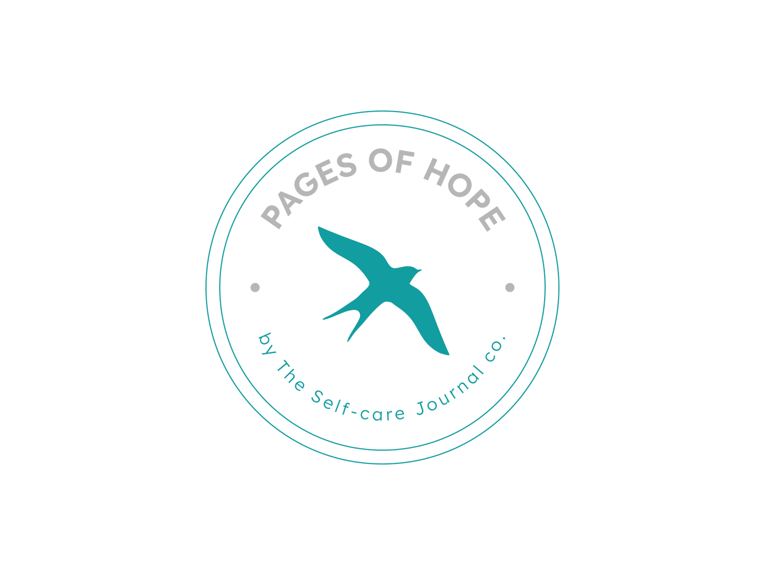 Logo with 'Pages of Hope' text and bird illustration on a white background.