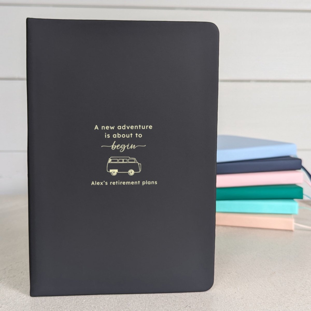 Retirement Leaving Gift Notebook and Pen Set - NBK - 022 - BLK - The Self - care Journal co