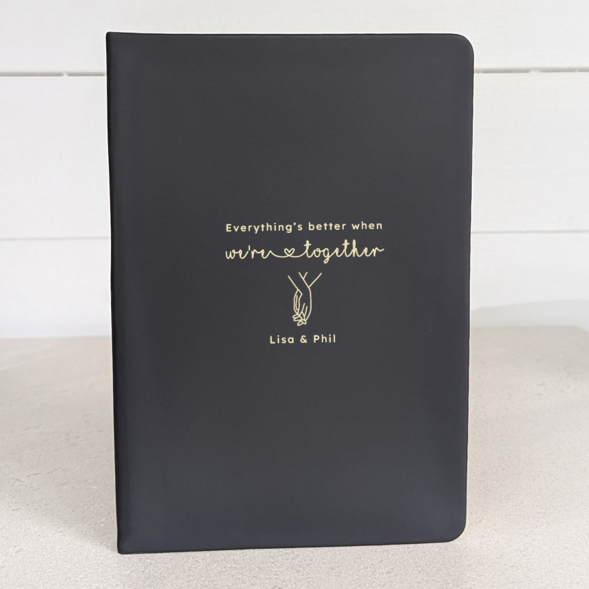 Personalised Couple's Gift Journal - NBK - 020 - BLK - The Self - care Journal co