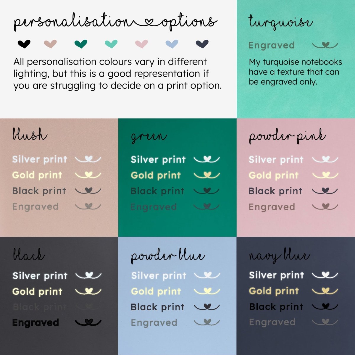 Personalised Bee Notebook and Pen - Available colours and print
