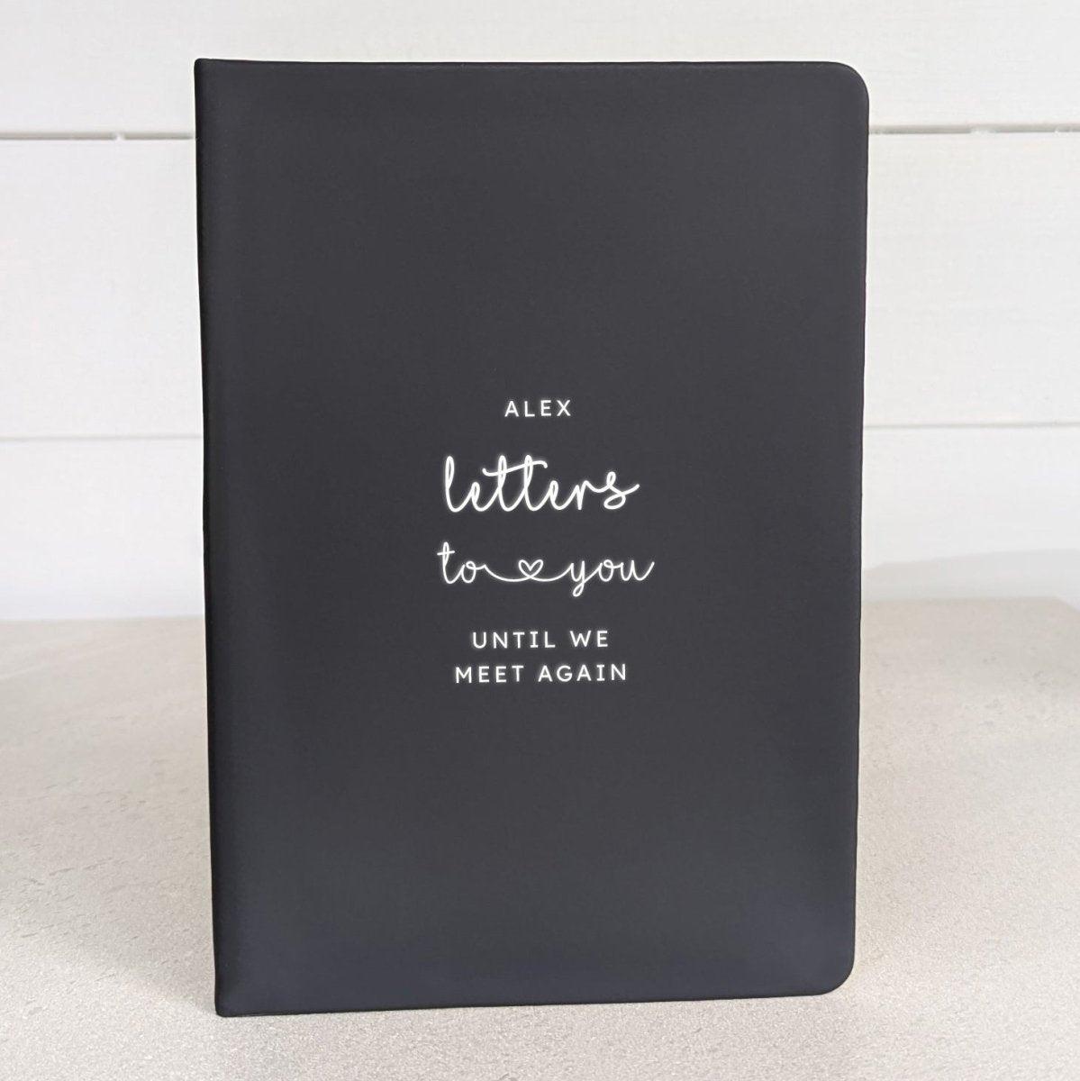 Until We Meet Again Personalised Grief Notebook - NBK - 015 - BLK - The Self - care Journal co