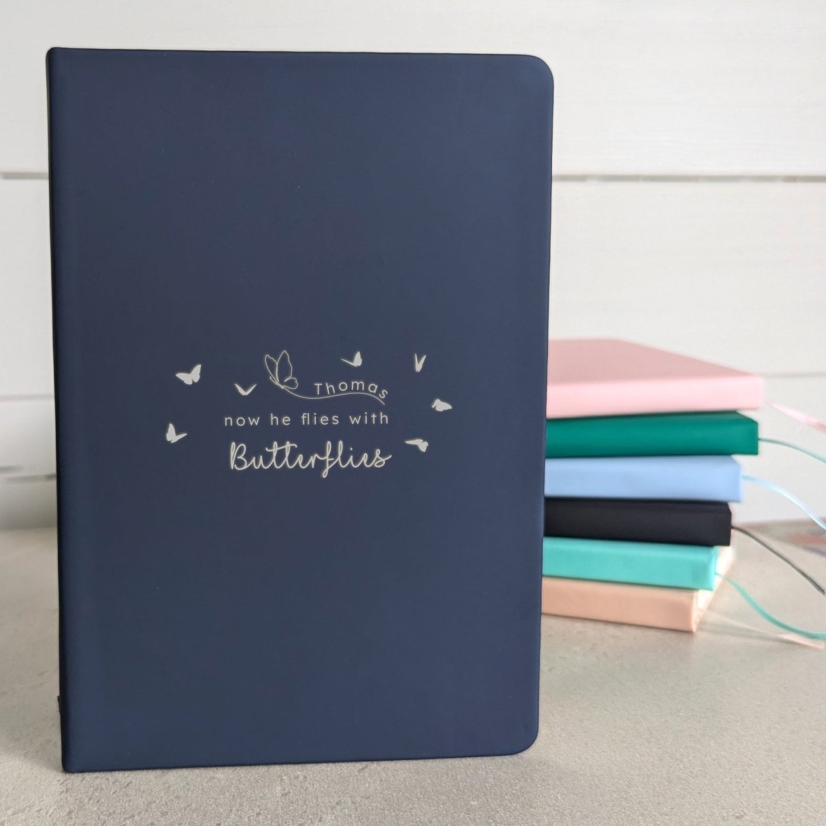 Now She Flies With Butterflies Grief Notebook - NBK - 014 - NBL - The Self - care Journal co