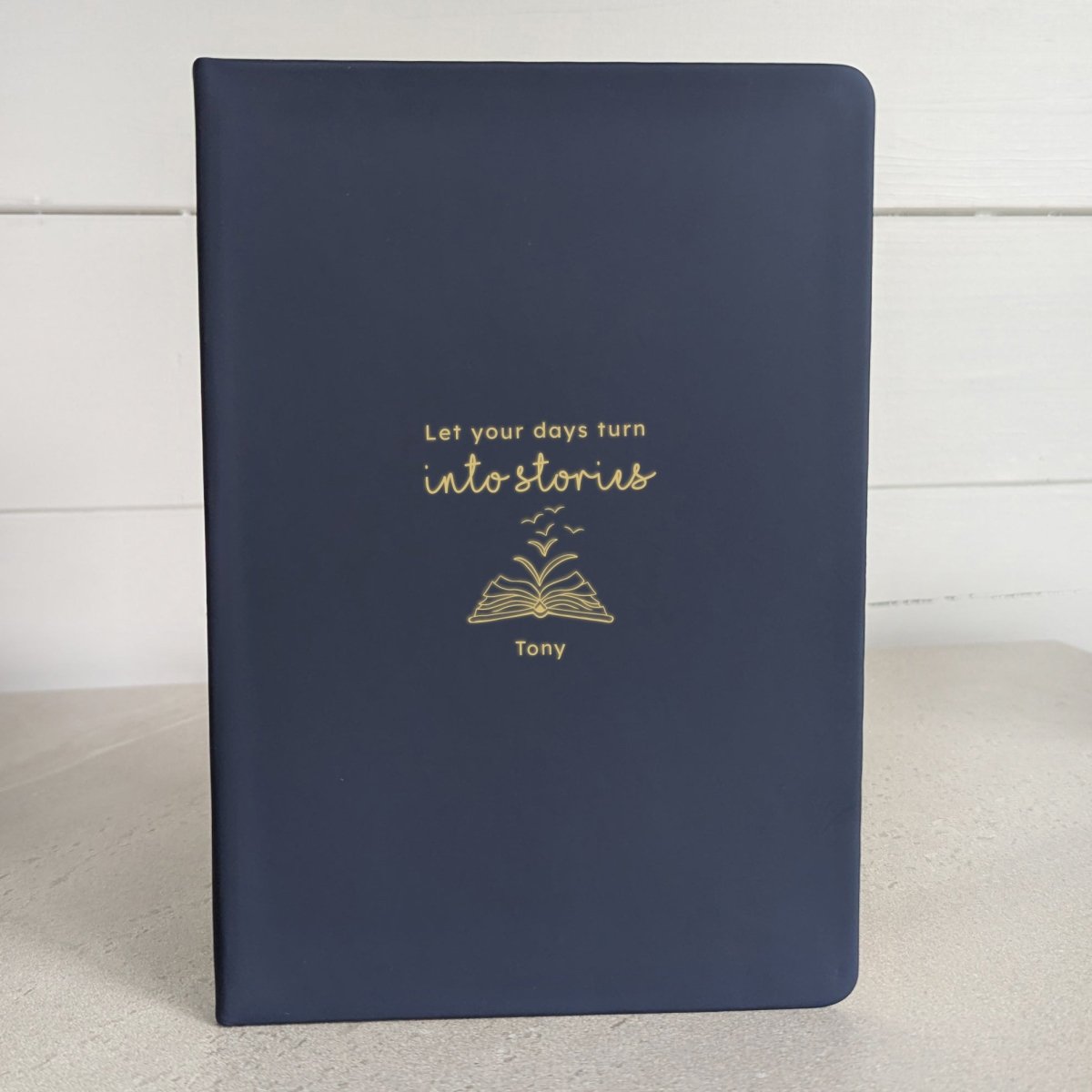 Personalised New Life Chapter Journal - Blush-Dark navy blue-Pink-Green-Turquoise