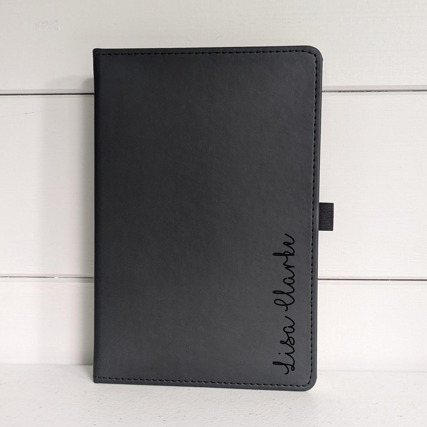 Custom Faux Leather Notebook With Matching Engraved Pen