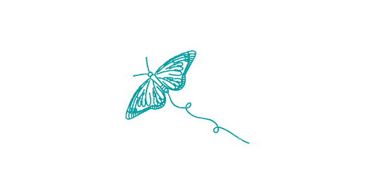 A butterfly line drawing