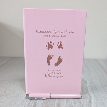 Engraved Baby Loss Memorial Journal For Grief With Pen