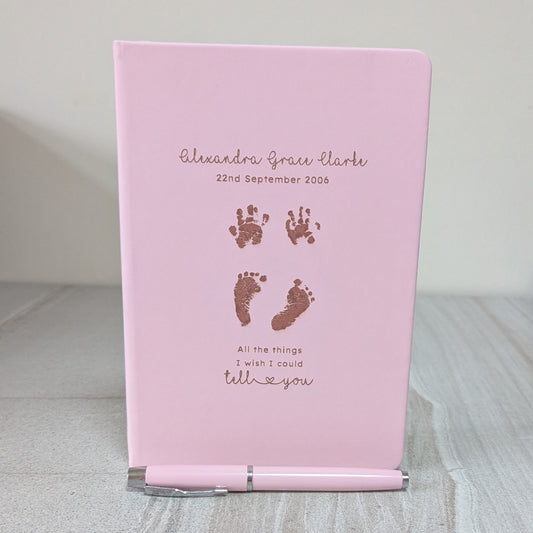 Engraved Baby Loss Memorial Journal For Grief With Pen