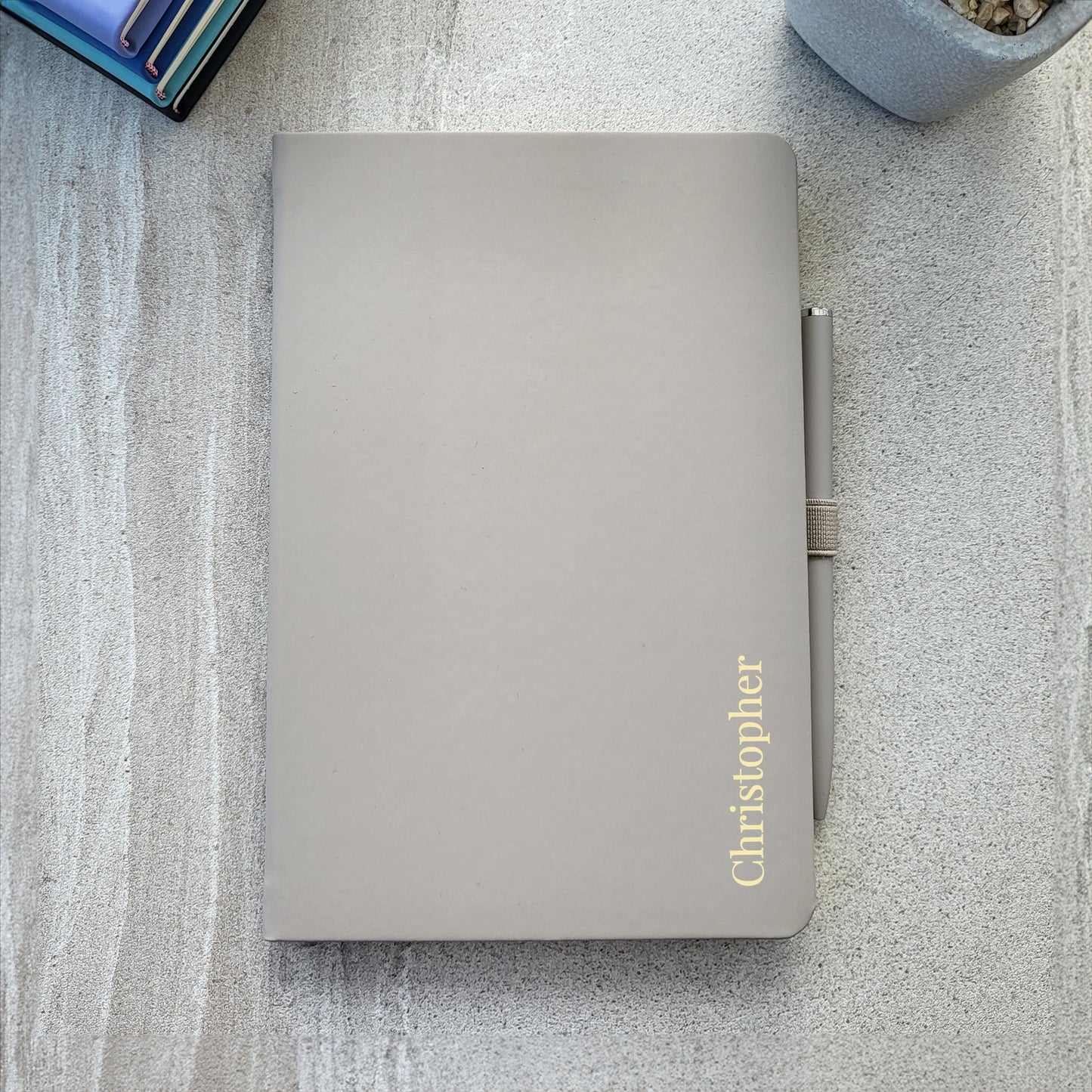 Personalised Name Notebook With Matching Pen