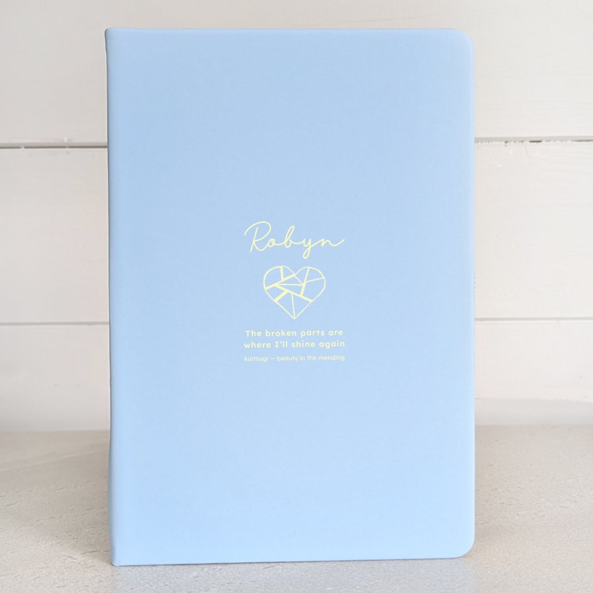 Personalised Divorce Journal - Kintsugi Design - NBK-031-BLU - The Self - care Journal co