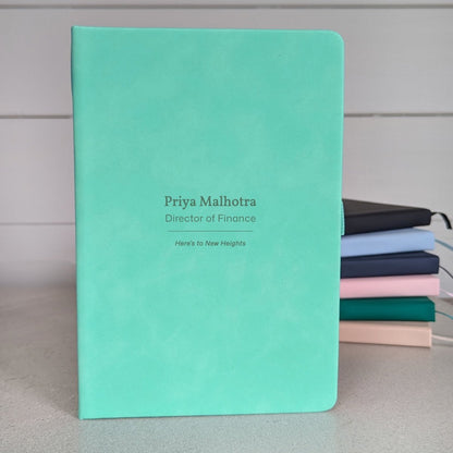 Job Promotion Personalised Notebook and Pen - NBK - 025 - TUR - The Self - care Journal co
