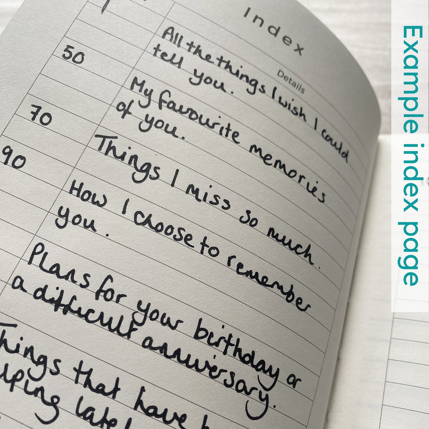Vegan Leather Personalised Grief Journal