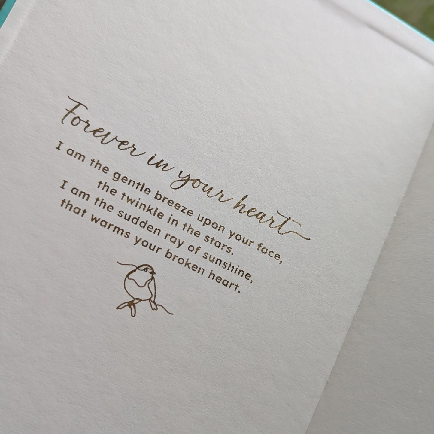Robins Appear Grief Notebook with Matching Pen -  Blue-Black-Green-Dark navy blue-Blush 
