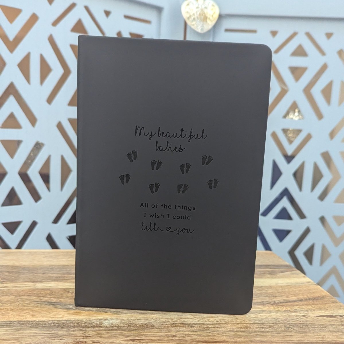 Baby Loss Memorial Grief Journal With Pen - NBK-023-BLK - The Self - care Journal co