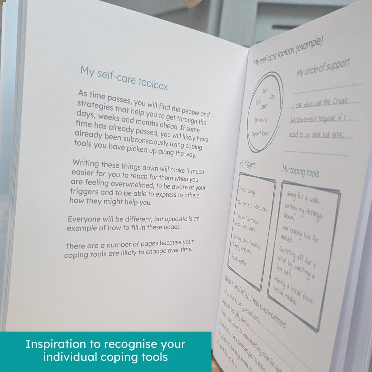 Gently Guided Grief Journal, Self - Led, Write To Your Loved One, Cherish Their Memory And Find Hope - GUI-002 - The Self - care Journal co