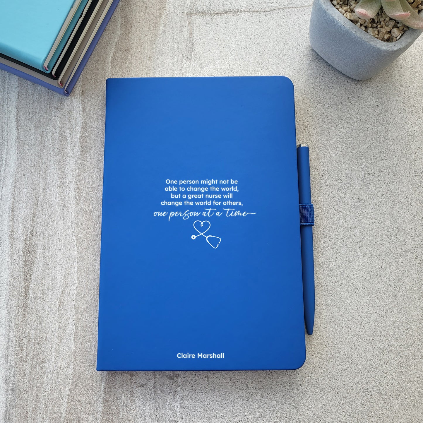 Personalised Nurse or Student Nurse Notebook With Matching Pen