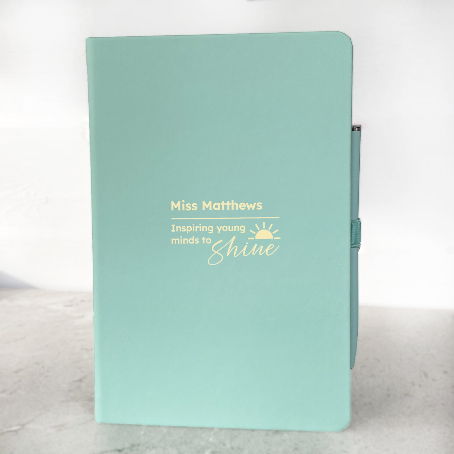 Personalised Teacher or Student Teacher Notebook With Matching Pen