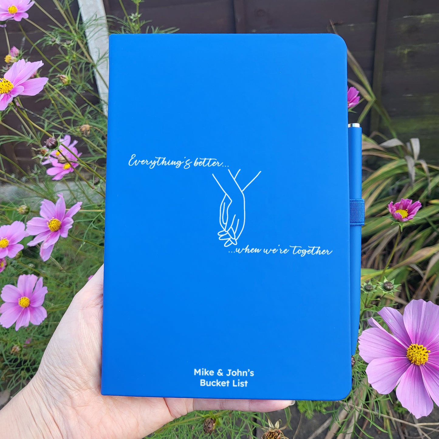 Personalised Couple's Notebook With Matching Pen