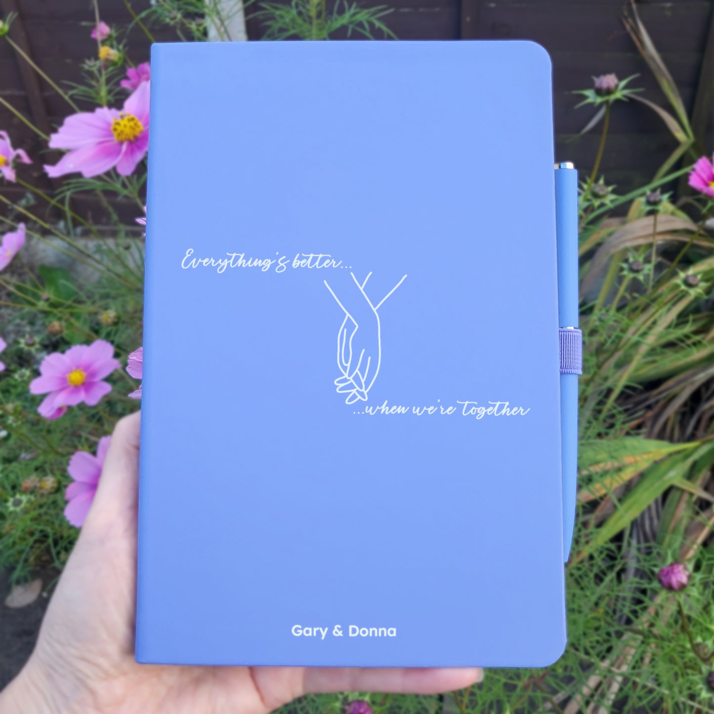 Personalised Couple's Notebook With Matching Pen