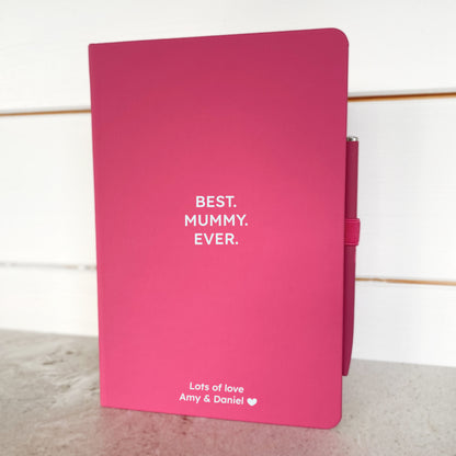 Best. Mum. Ever. Personalised Notebook With Matching Pen