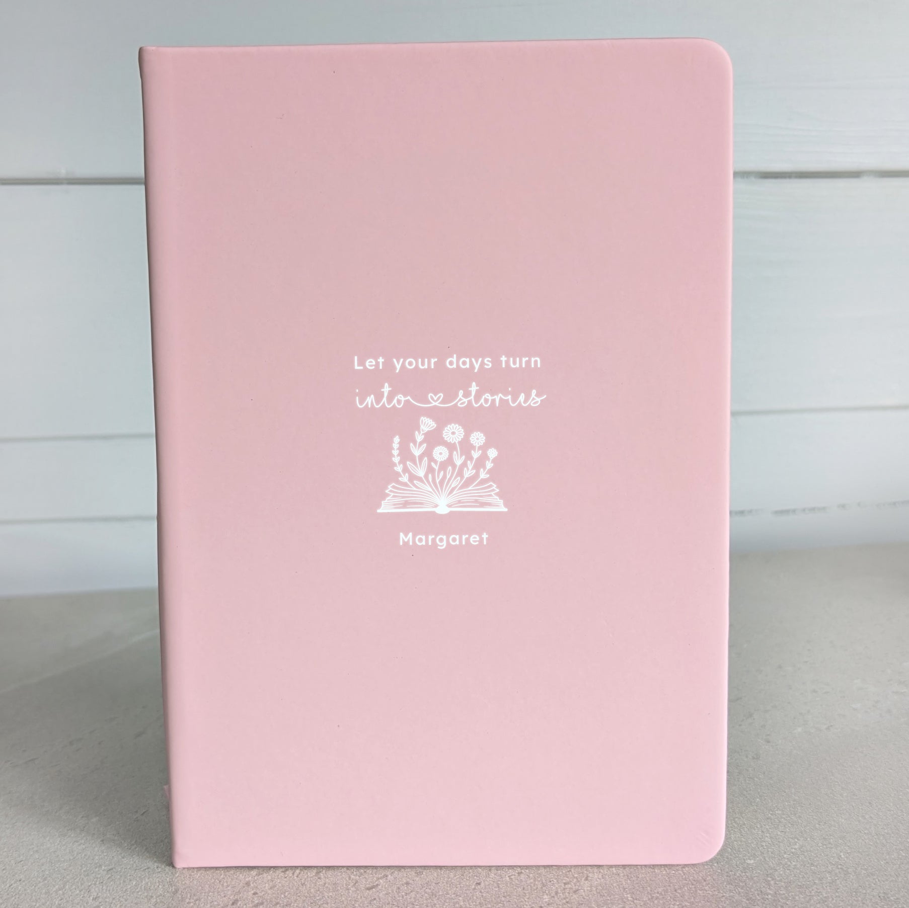 Personalised New Life Chapter Journal -  Blush-Dark navy blue-Pink-Green-Turquoise 