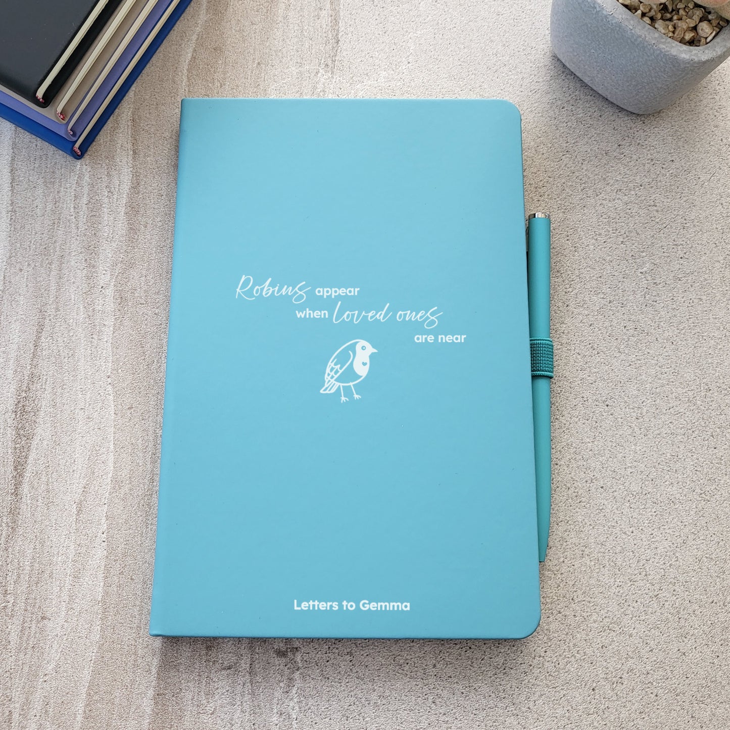 Robins Appear Grief Notebook with Matching Pen