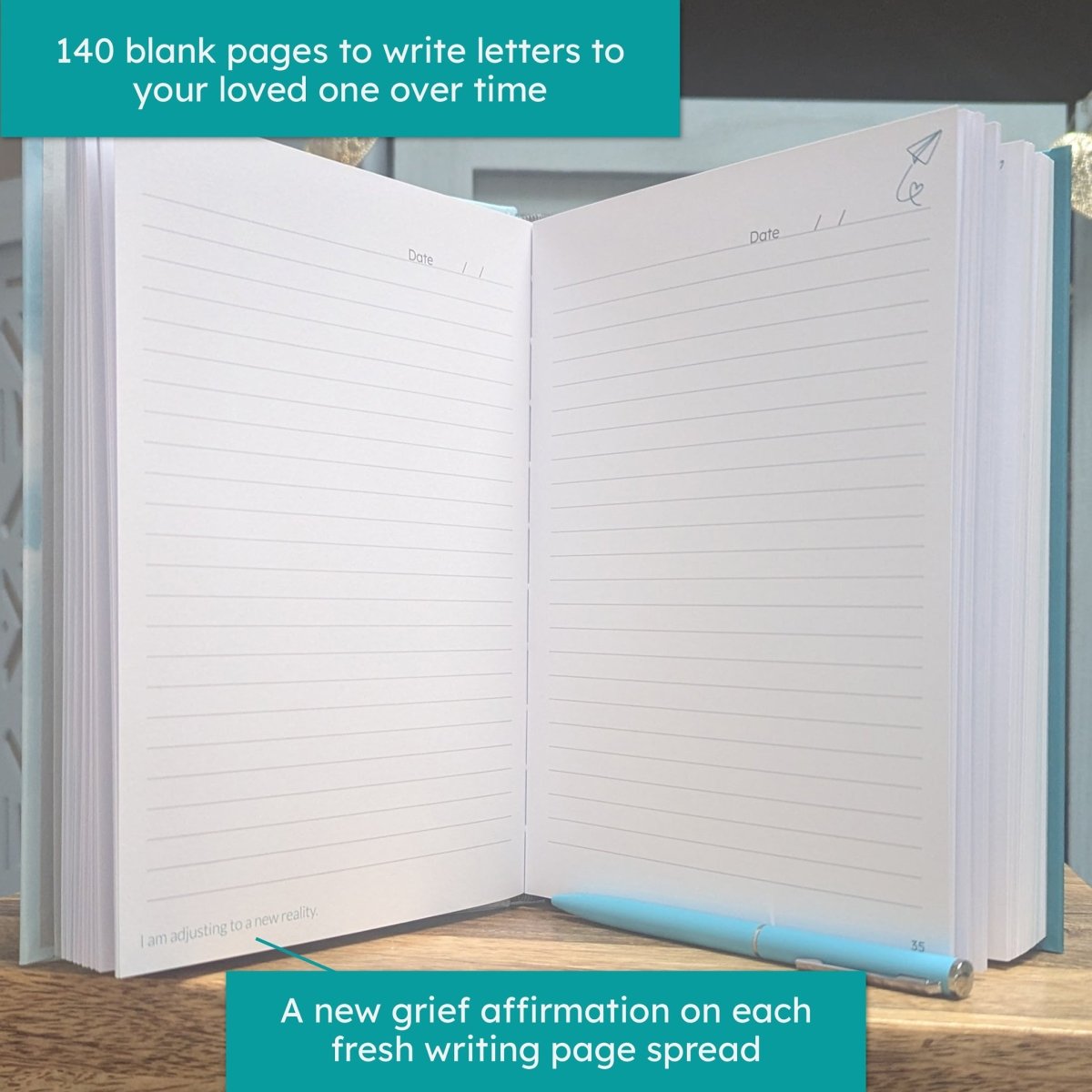 Gently Guided Grief Journal, Self - Led, Write To Your Loved One, Cherish Their Memory And Find Hope - GUI-002 - The Self - care Journal co