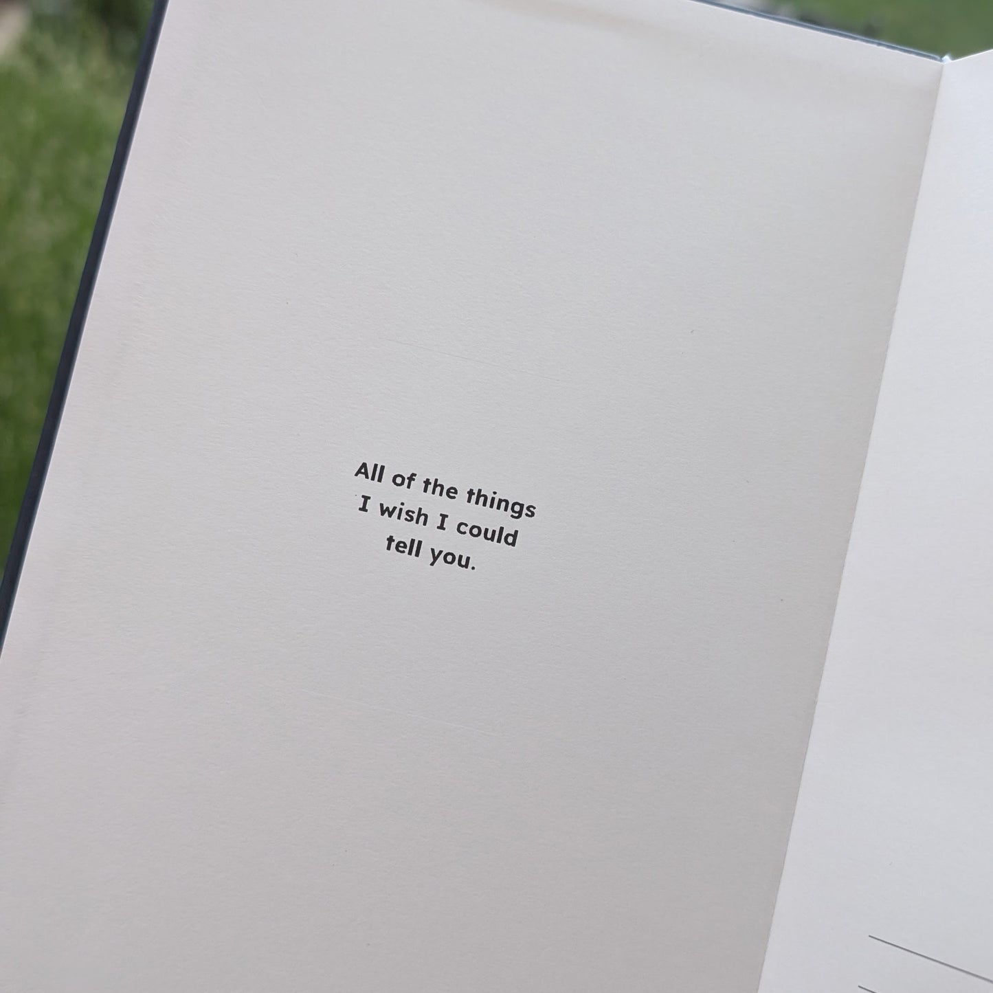 All The Things I Wish I Could Tell You Grief Notebook