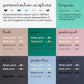 Personalised Nurse Notebook Gift -  Blue-Green-Dark navy blue-Turquoise-Black 