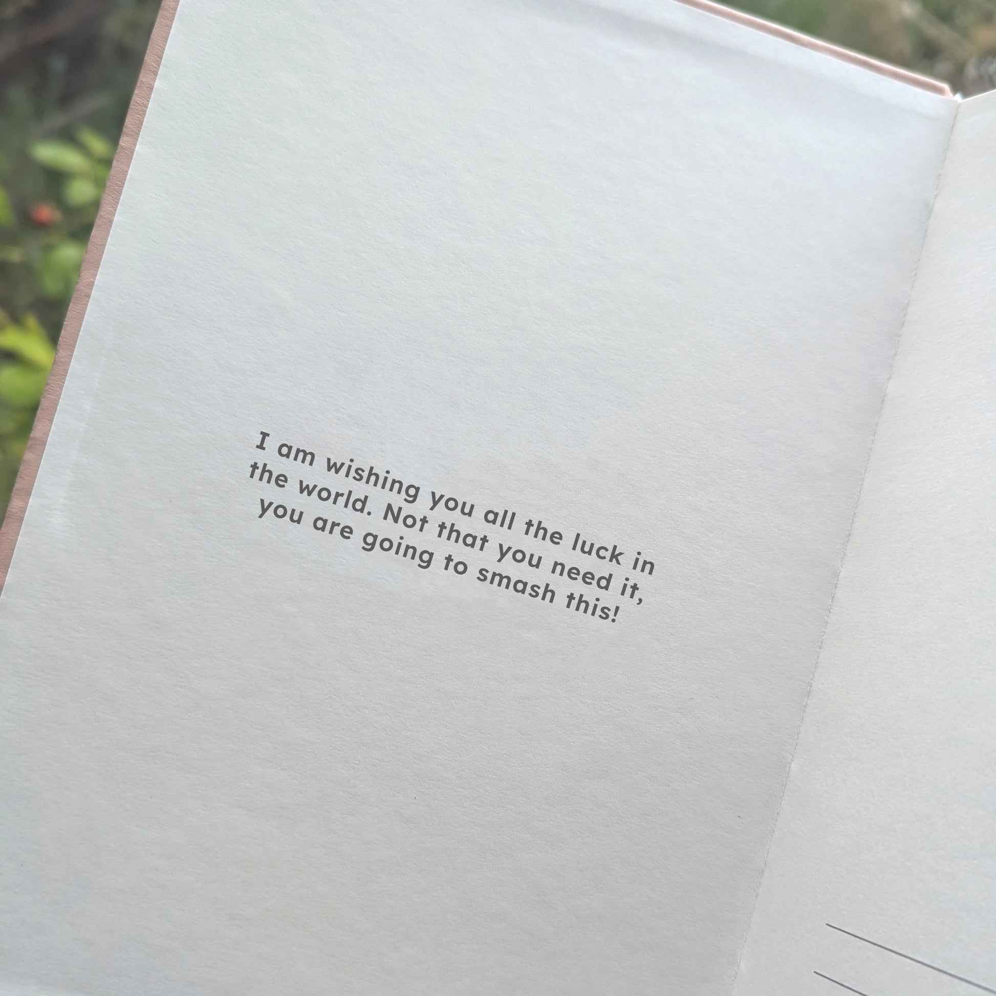 Personalised Bee Notebook and Pen -  Inside cover message