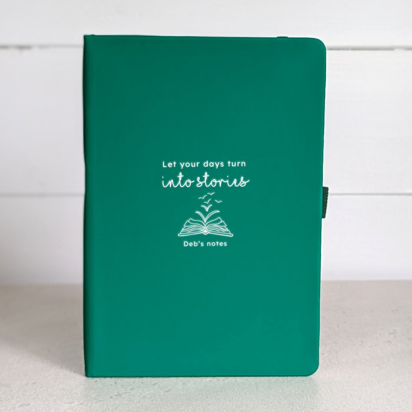 Personalised New Life Chapter Journal -  Blush-Dark navy blue-Pink-Green-Turquoise 