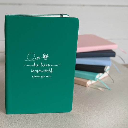 Personalised Bee Notebook and Pen - The Self-care Journal co