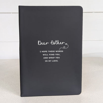 Dear Loved One Personalised Grief Notebook - NBK - 013 - BLK - The Self - care Journal co