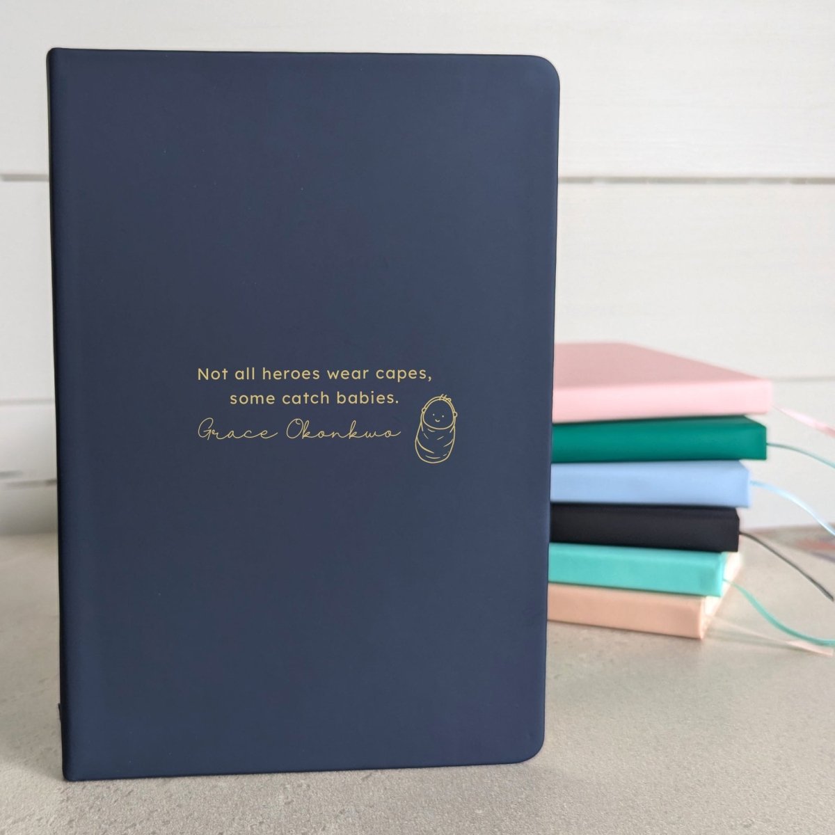 Personalised Midwife Notebook With Pen - NBK-004-NBL - The Self - care Journal co