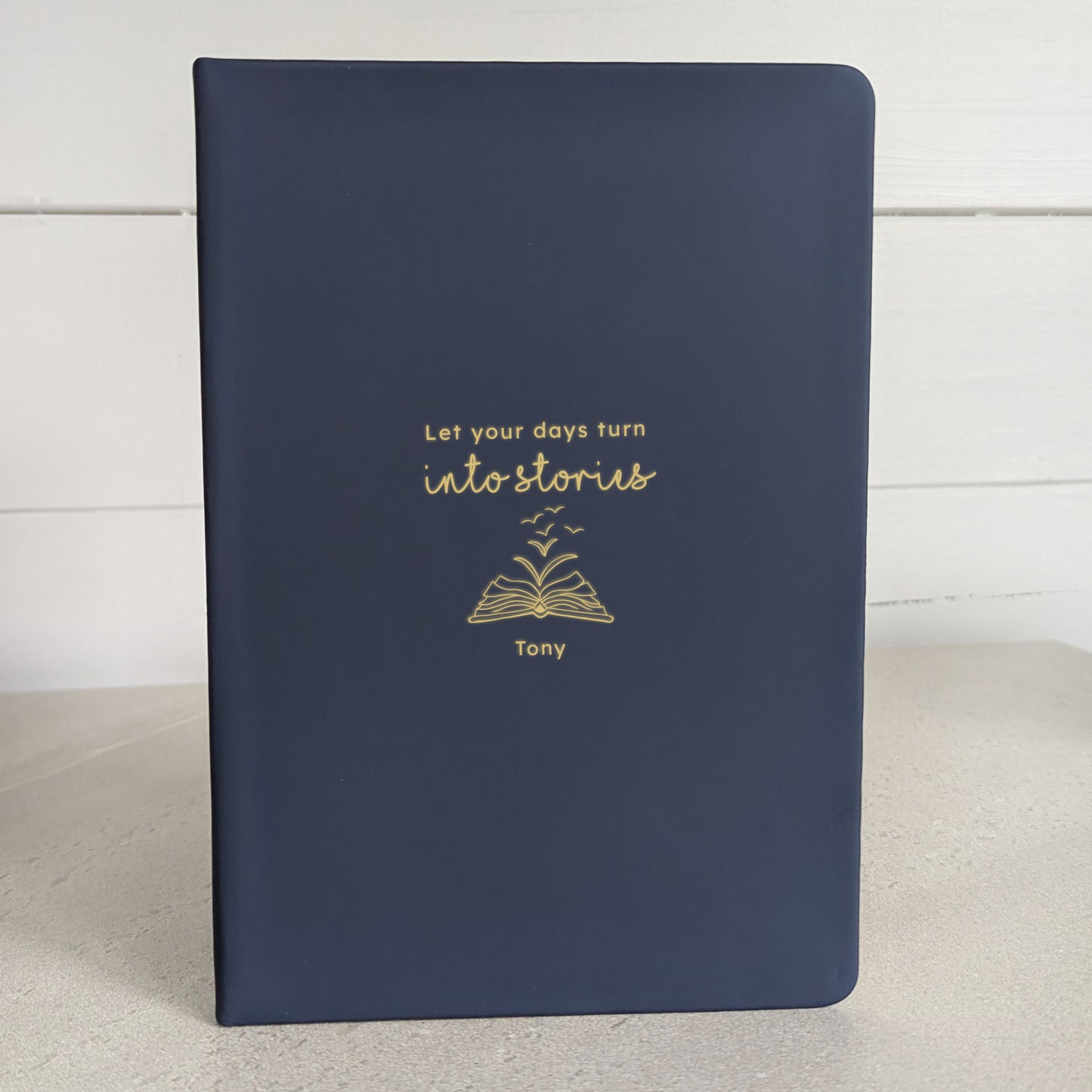 Personalised New Life Chapter Journal -  Blush-Dark navy blue-Pink-Green-Turquoise 