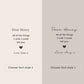 Two personalised memorial journal font style options showing Dear Henry, All of the things I wish I could tell you and Love Amy.