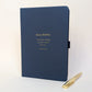Personalised navy remembrance journal with gold pen, featuring Dear Bobby and All of the things I wish I could tell you in gold foil.