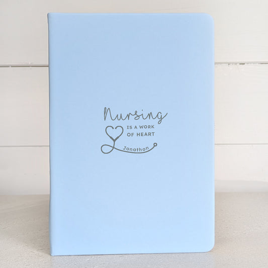 Personalised Nurse Notebook Gift -  Blue-Green-Dark navy blue-Turquoise-Black 