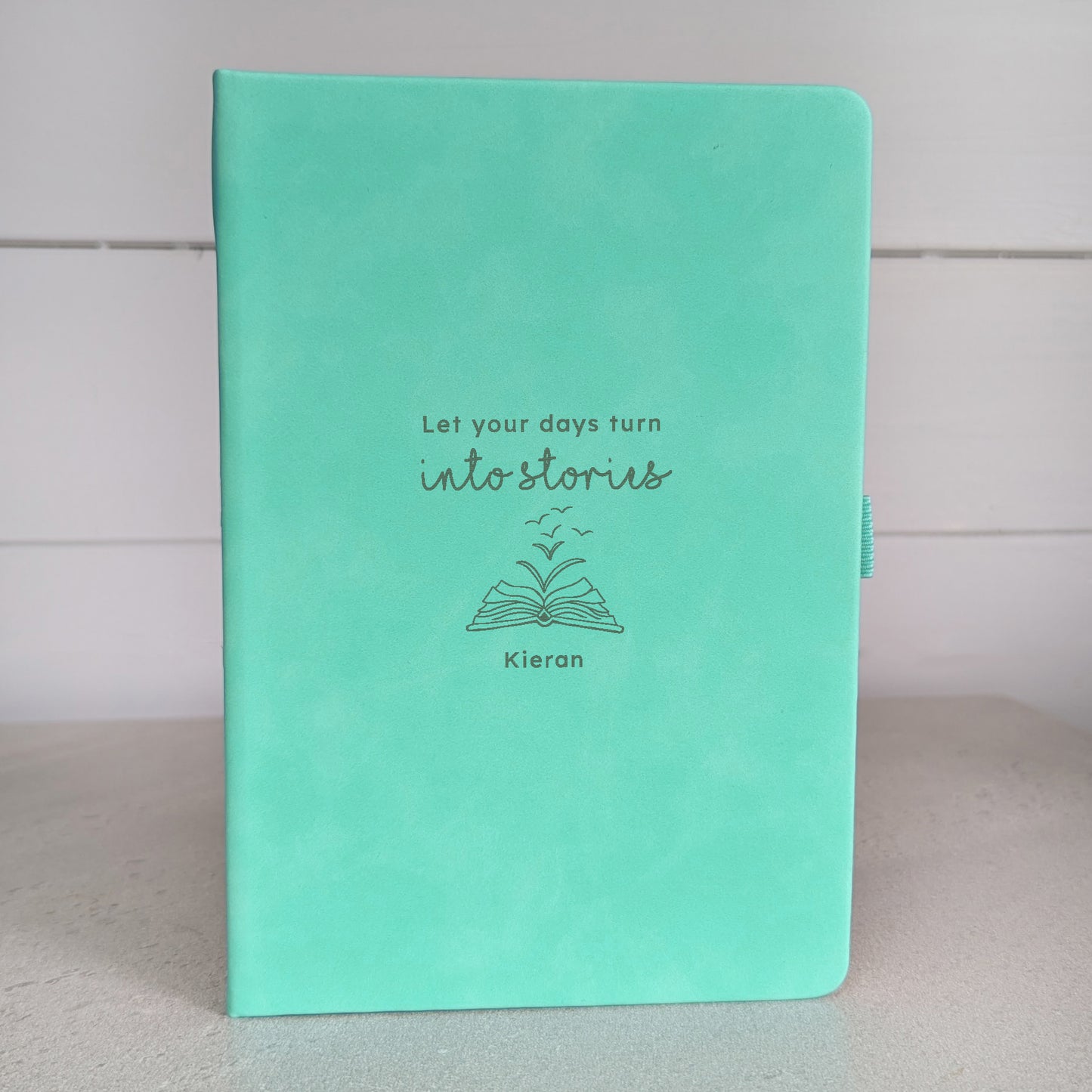 Personalised New Life Chapter Journal -  Blush-Dark navy blue-Pink-Green-Turquoise 