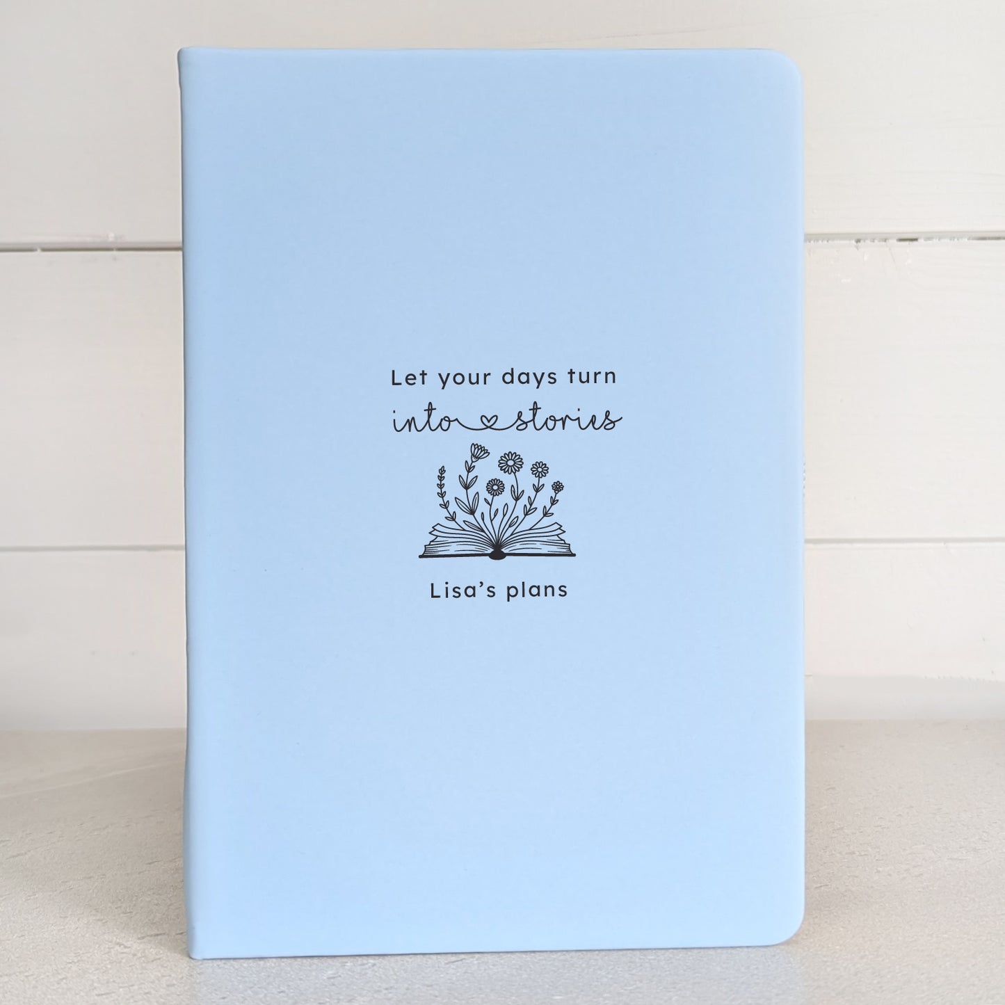 Personalised New Life Chapter Journal -  Blush-Dark navy blue-Pink-Green-Turquoise 