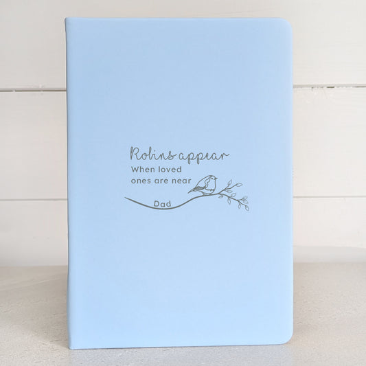 Robins Appear Grief Notebook with Matching Pen