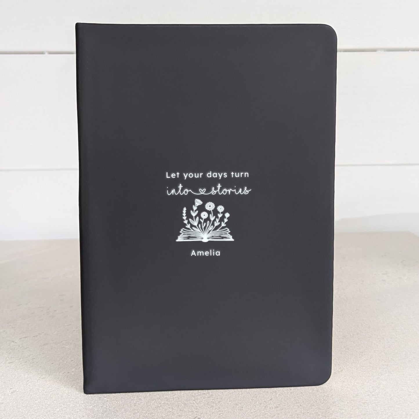 Personalised New Life Chapter Journal -  Blush-Dark navy blue-Pink-Green-Turquoise 