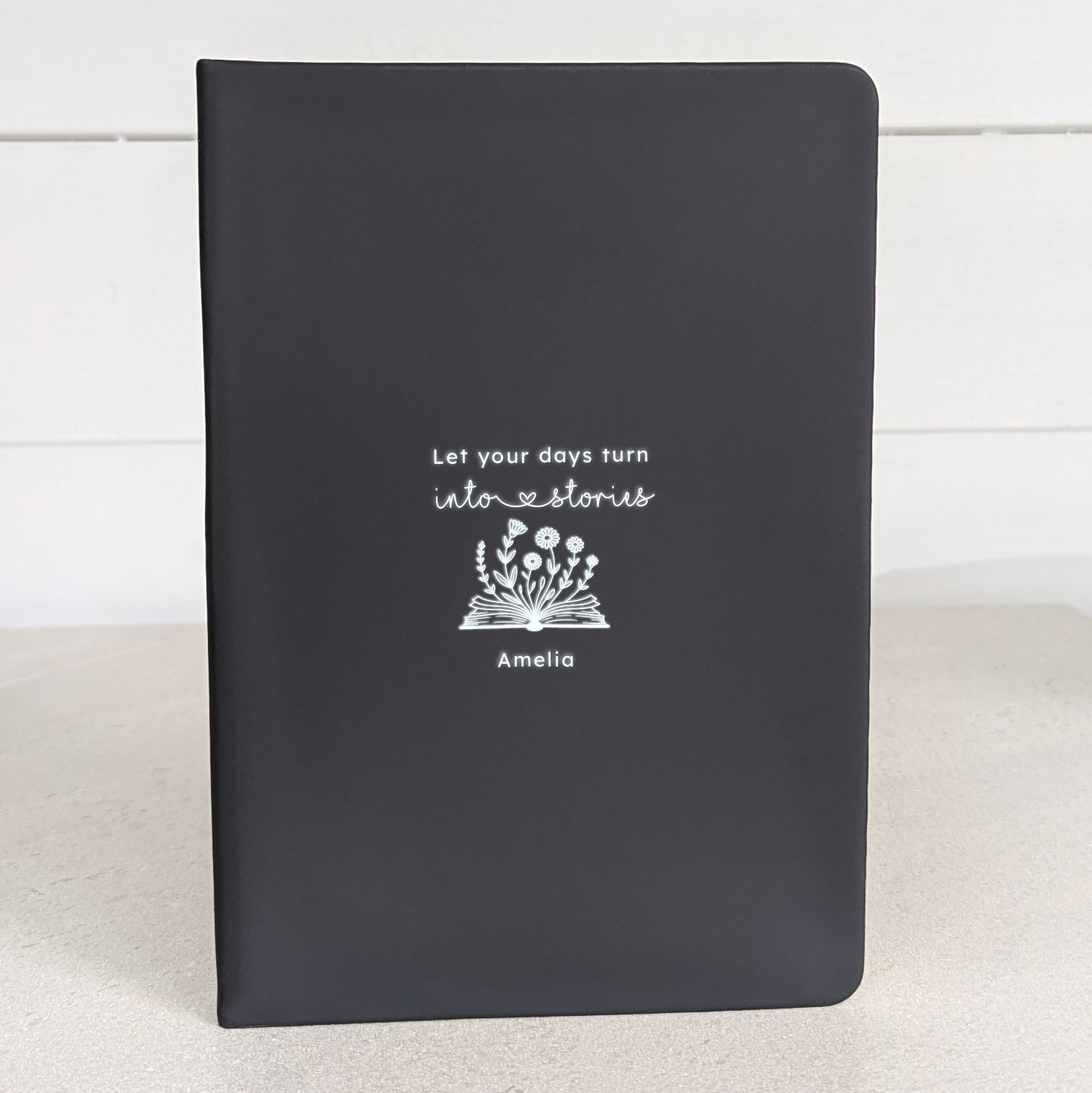 Personalised New Life Chapter Journal -  Blush-Dark navy blue-Pink-Green-Turquoise 